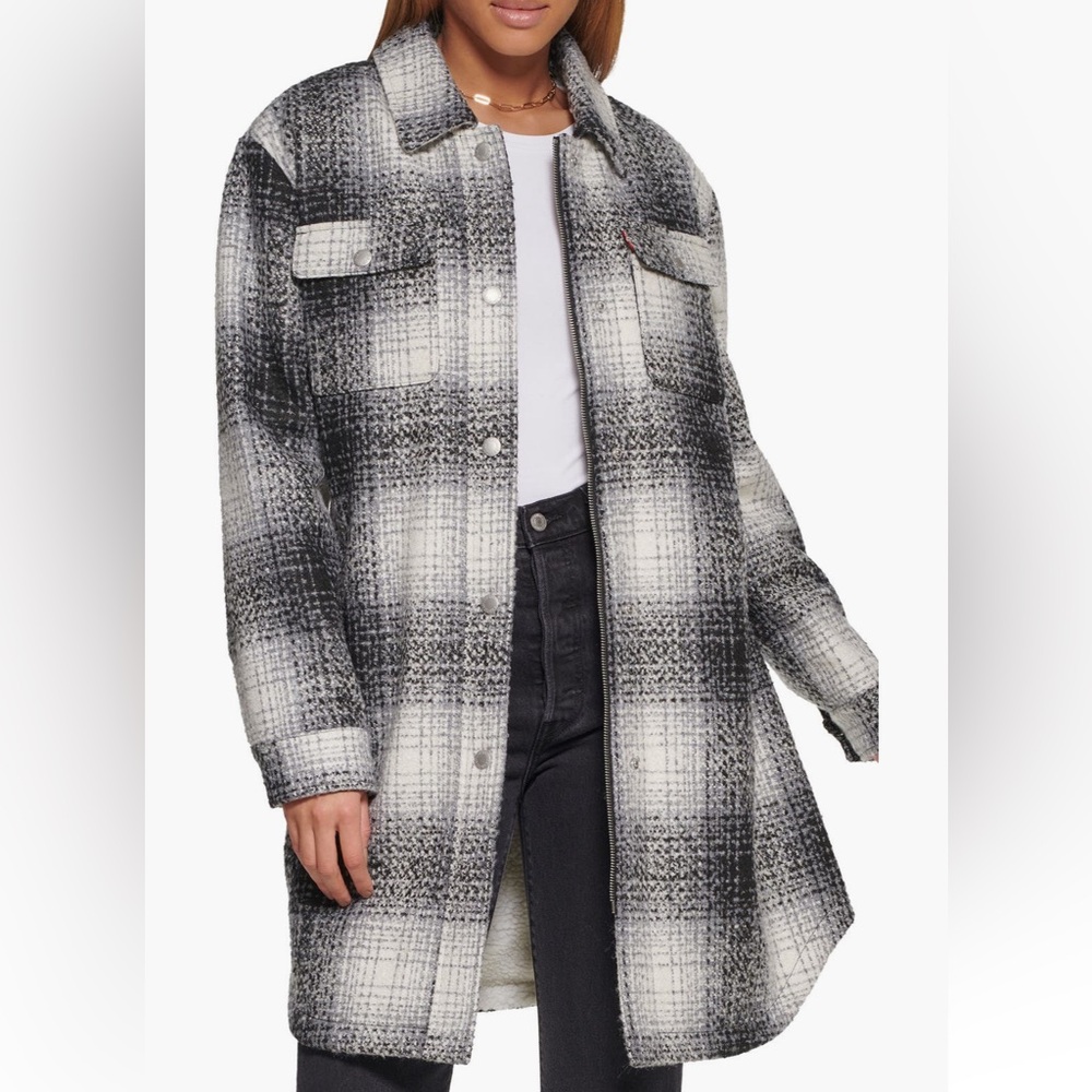 Levi’s - Plaid Faux Shearling Lined Shacket